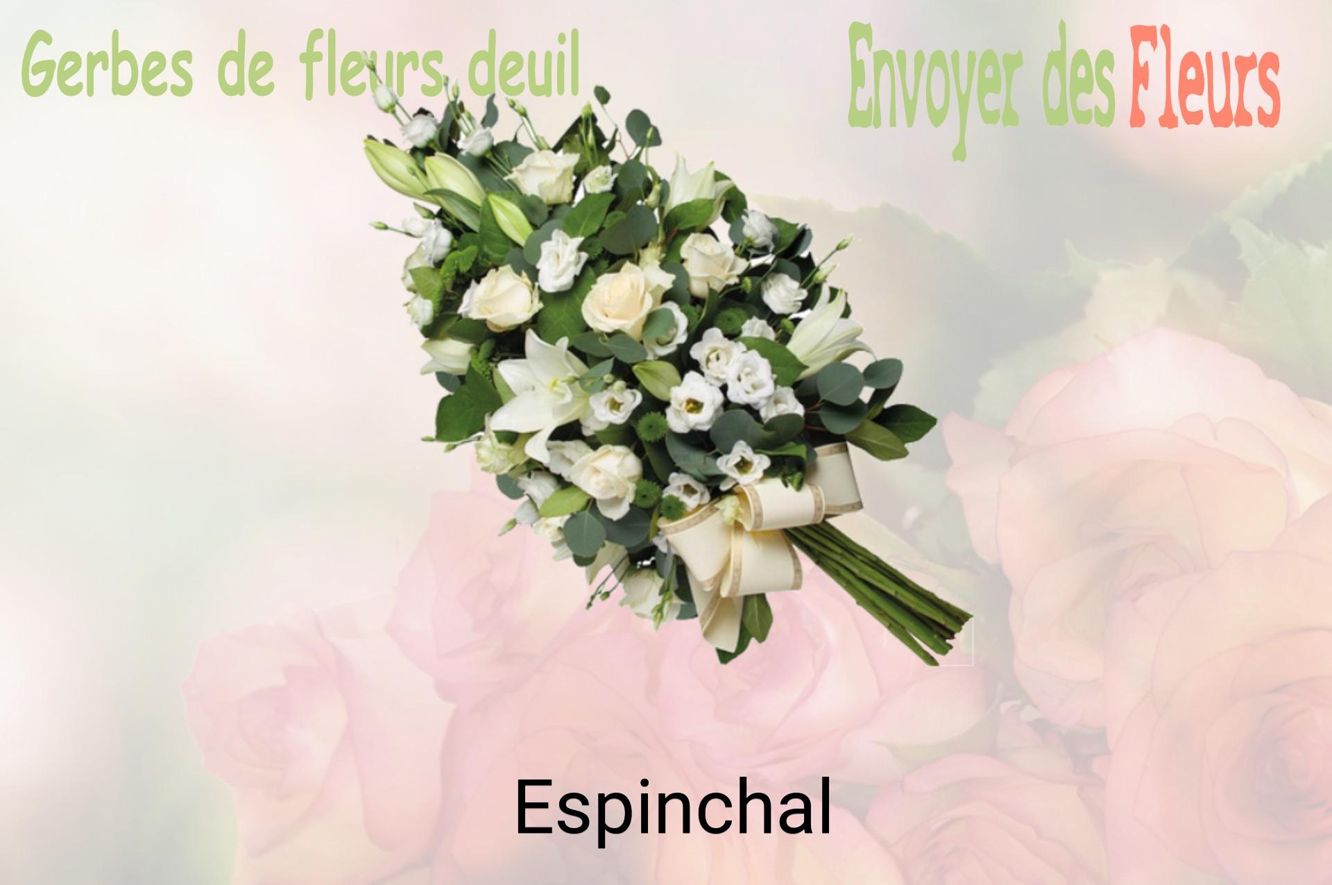 Gerbe de fleurs de deuil livrée à Espinchal